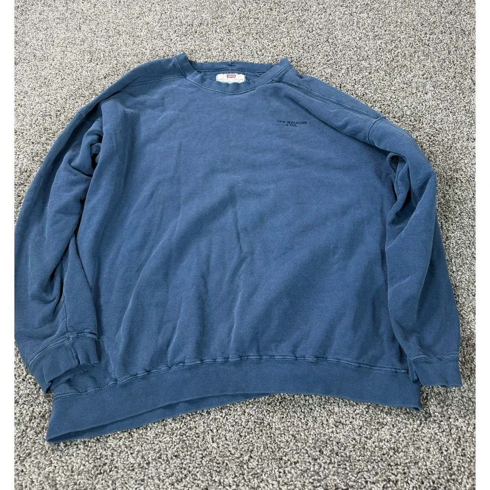 Vintage 90s Levi's Crewneck Sweatshirt Men's Size XL Blue